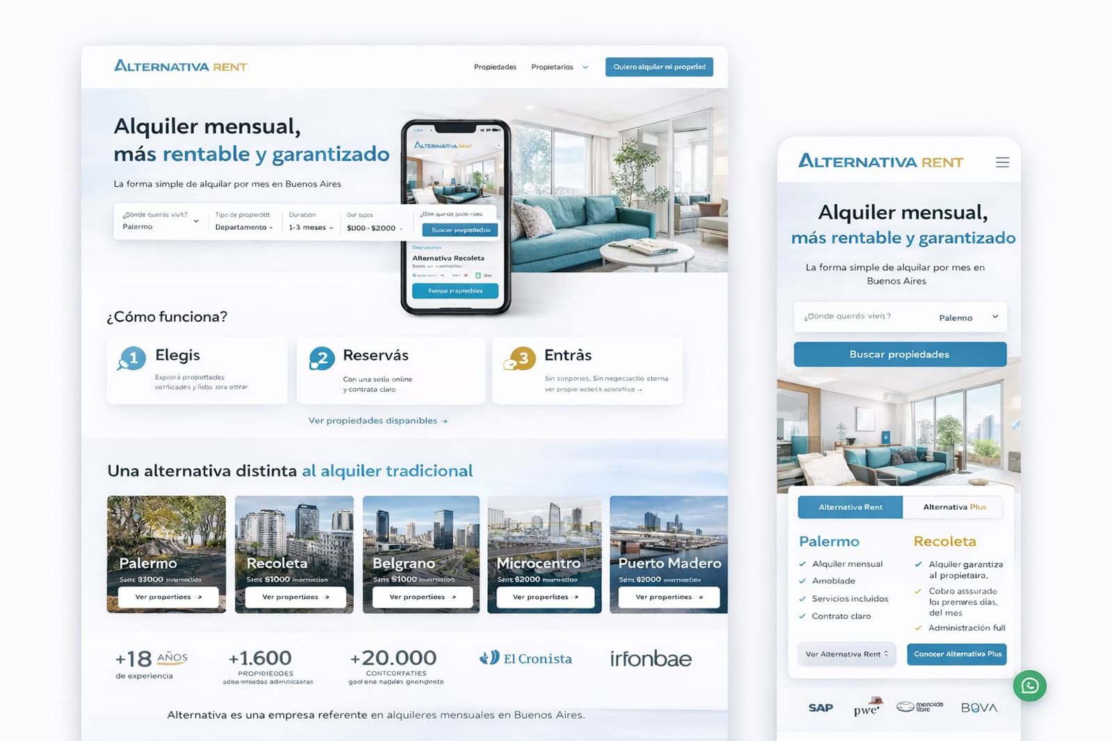 Alternativa Propiedades lanza una plataforma de alquileres mensuales para competirle a Airbnb